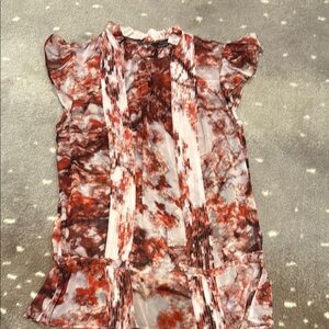 Stylish Women's Top in Red and Brown